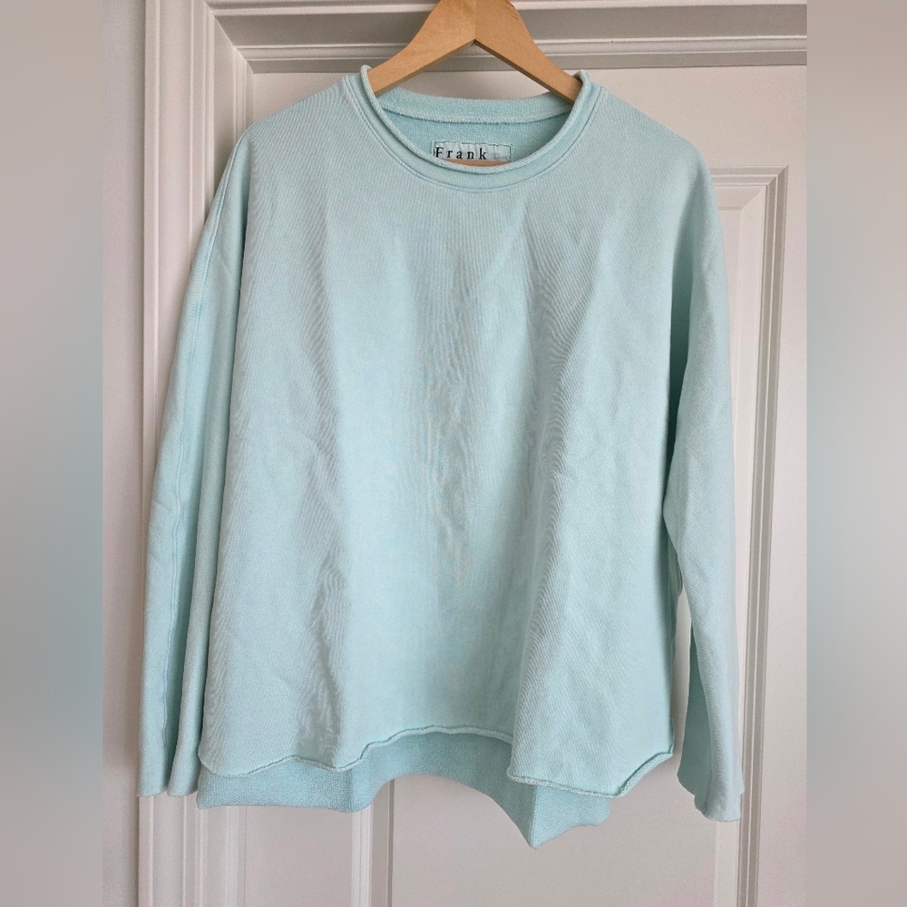 Frank & Eileen Light Blue/Mint Cotton Top